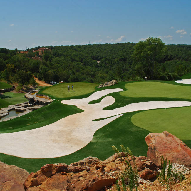 Multi-hole putting course wide shot